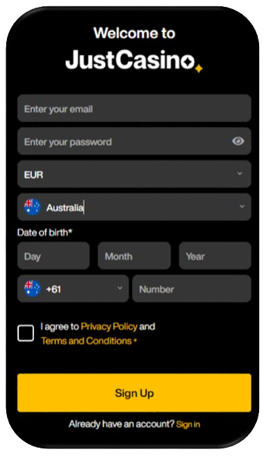 just casino australia login