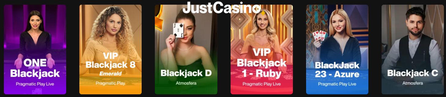 Just Casino live blackjack